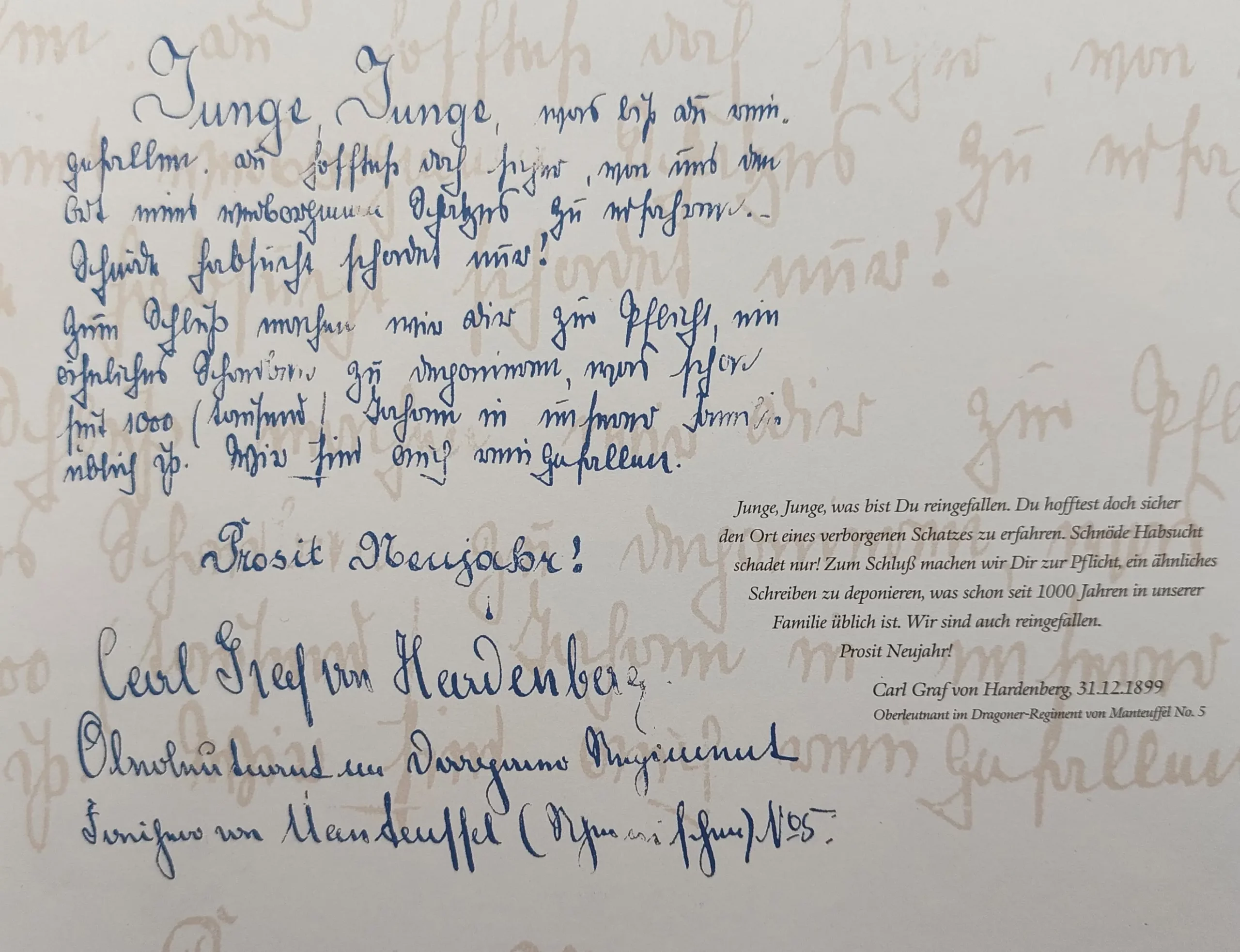 Hardenberg Wilthen - Jahrhundertbrief